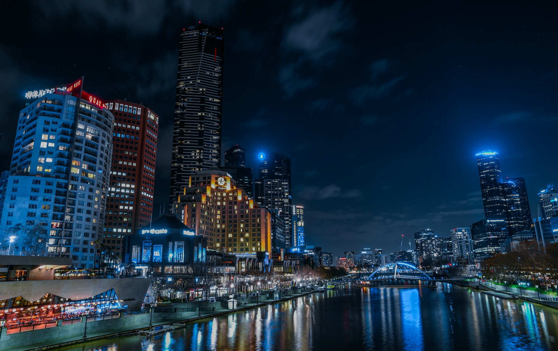 An image of Melbourne, Australia at night